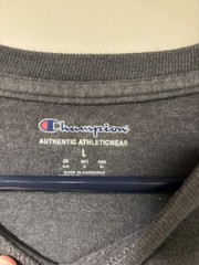 Champion T-Shirt Men’s Jersey Tee Classic Fit Script Logo grey mens large