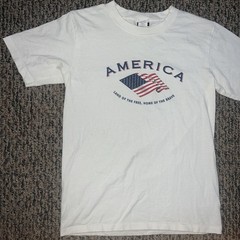 PBX Basics America Land of the Free Home of the Brave White T-Shirt Size S Flaw!