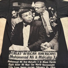 Vintage Muhammad Ali Malcolm X Shirt Shirt Sleeve Size Medium Photo Graphic