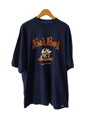 Bad Boy Athletic Dept T-Shirt Mens XL Short Sleeve Blue Cotton Crew Neck Logo