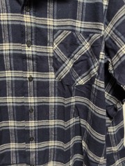 US Blues. Mens Shirt Size M Blue Plaid Flannel Long Sleeve Botton Down