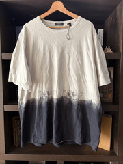 NWOT Theory Casey Dip Dye Gray Colorblock T-Shirt Men’s Size XXL