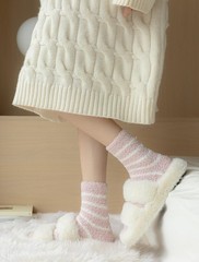 Women Fuzzy Slipper Socks Microfiber Soft Warm Cozy Plush Fluffy Fleece Winter