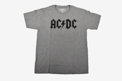 AC/DC Mens AC/DC Gray Classic Logo Shirt Large New In Package