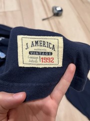 J. America Navy UNC Collegiate Long Sleeve Logo T-Shirt Sz L