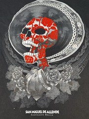 San Miguel de Allende Skull Rose T Shirt Mens Large Mexico Art Graphic Tee