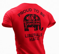 Proud To Be Everything Liberal Hates Political Trump 2024 Republican Tee
