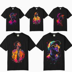 Neon Hip Hop Graphic T-Shirt, Comfort Colors T Shirt, Unisex Streetwear Tee