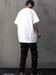 Niepce Men’s Japanese Streetwear Bomb Faded Graphic Half Sleeve T-shirt
