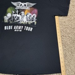 Aerosmith 2015 Blue Army Tour concert tshirt Mens Large Retro Rock Band Tee