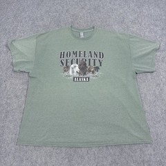 Gildan Homeland Security Alaska Graphic T-Shirt Men’s Size (See Photos) Green