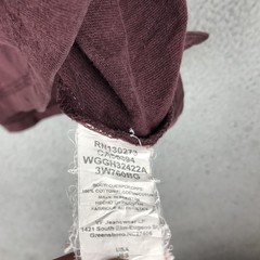 Riggs Workwear By Wrangler Shirt Mens Large Maroon Henley Pocket Workwear