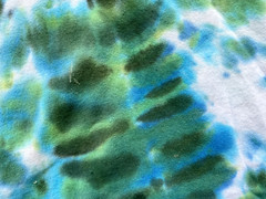 Vintage Tie Dye Mens Mens T-Shirt Large Green Blue Y2K Peace Hippie Festival