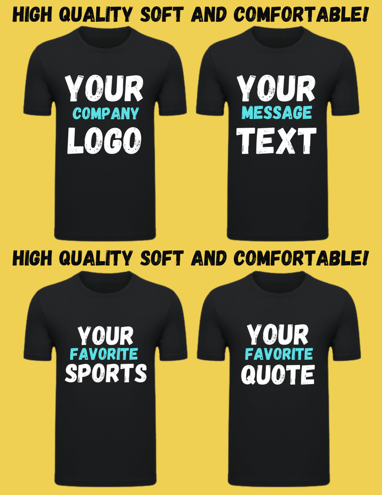 T-Shirt – Custom heat printed HQ – Custom Made/Personalized/Your Favorite Photos