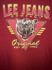 Lee Jeans Original Short Sleeve T-shirt, NWT, Men’s XL, Tiger