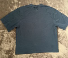 Gymshark Oversized Boxy T Shirt Mens Medium M Black Lifting Embroidered Fits XL