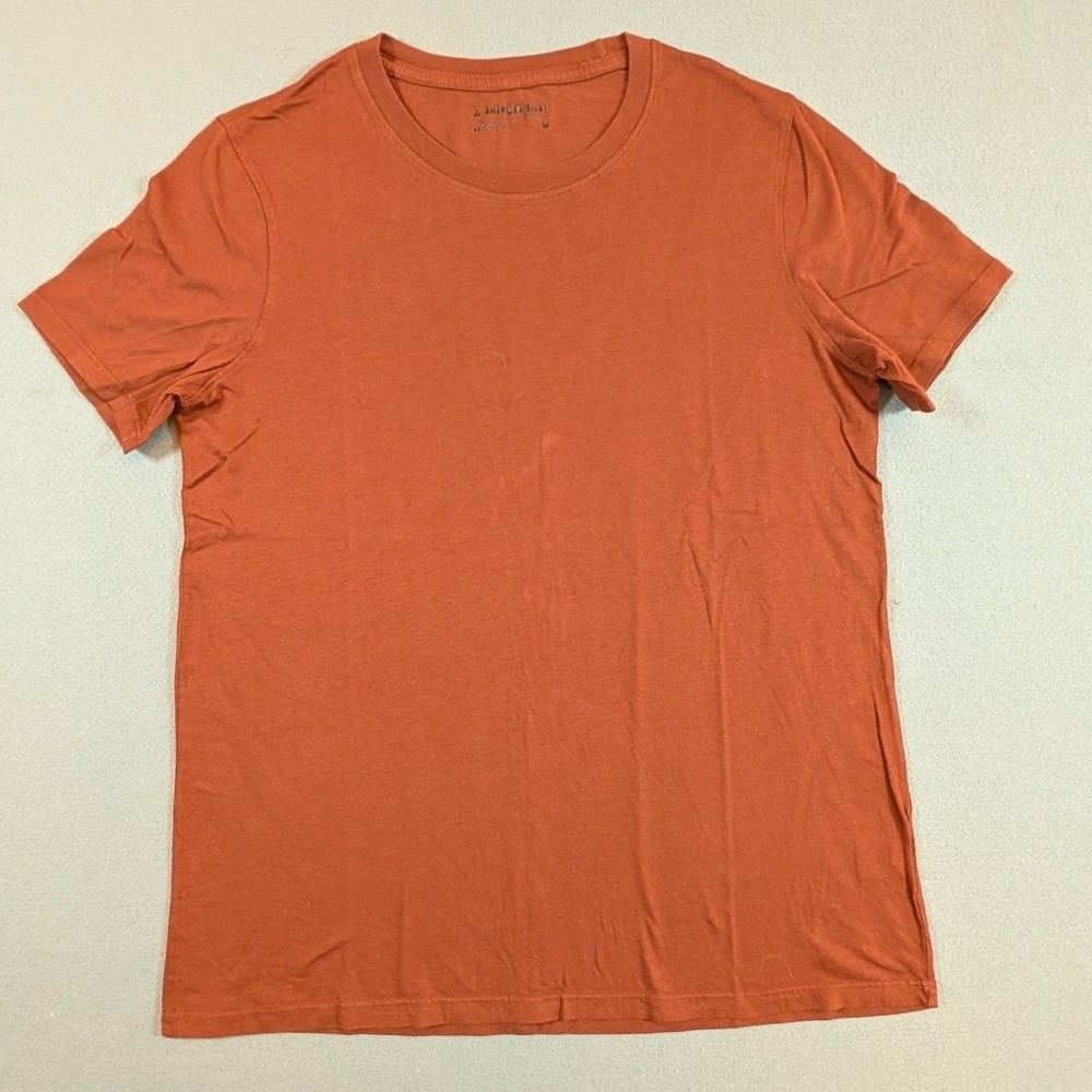 American Giant Supima Cotton T-Shirt Size M Rust Orange Made in USA