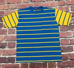 Vintage Striped Blank T Shirt Single Stitch St. John’s Bay Sport Pocket Tee L