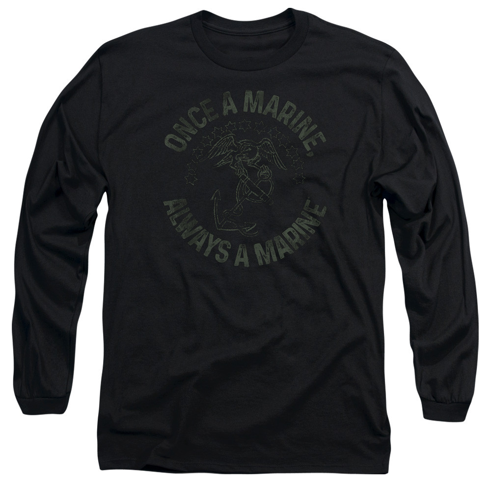 US MARINE CORPS ALWAYS Licensed Men’s Long Sleeve Graphic Tee Shirt SM-3XL
