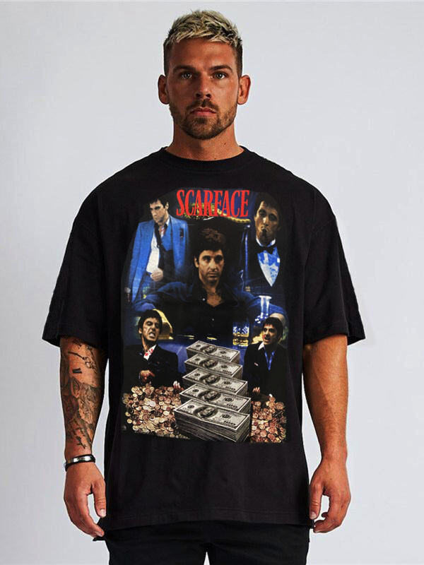 SCARFACE MONEY BLACK T SHIRT MOVIE T SHIRTS MEN’S SIZES