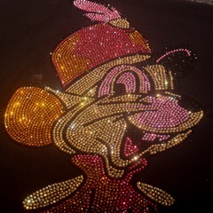 New Men Luxury Diamond Cartoon Rhinestones Fashion Black T-Shirt High Quality