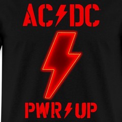 AC/DC Power Up Tour Logo PWR/UP With Backprint Men’s T-Shirt