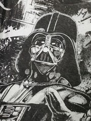 Vintage Star Wars All Over Print Darth Vader Mens Small T Shirt