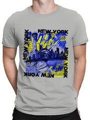Urban New York Cityscape Collage Men’s T-shirt