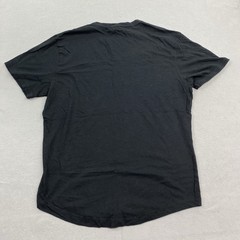 Buck Mason T Shirt Mens Medium Black Slub Curved Hem Tee Short Sleeve Cotton