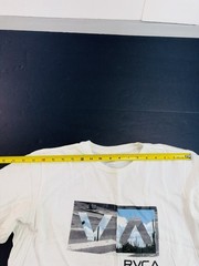 RVCA Men’s White T-Shirt Regular Fit Mens Size Medium Balance Of Opposites