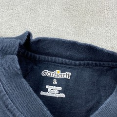 Carhartt Henley Shirt Mens Large Black Loose Fit Heavyweight Ribbed Knit Cuff