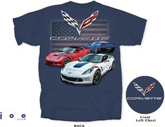 Joe Blow T’s Chevy Corvette C7 Grand Sport Men’s Blue T-Shirt Z07 LT1 Gransport