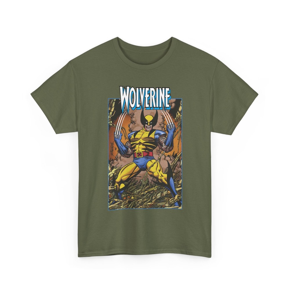 Wolverine T-Shirt Marvel Comics George Perez Art X-Men Logan Vintage-Style Tee