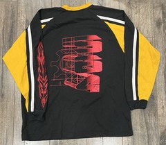 Vintage 90s Y2K No Boundaries Autoburn 564 Flames Long Sleeve Skate XL Shirt