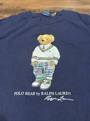 Polo Ralph Lauren T-Shirt Mens XL Blue Classic Fit Polo Bear Jersey Tee Preppy