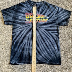 Back to the Future Tie-Dye Graphic T-Shirt Adult Size LARGE Universal Studios