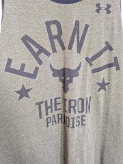 Under Armour Men’s Small Green/Black HeatGear Earn It Iron Paradise Muscle Tank