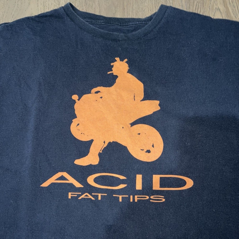VTG ACID CIGARS PROMO TEE TOBACCO SMOKING FAT TIPS SZ XL ? 23.5×29 BIKER GRUNGE