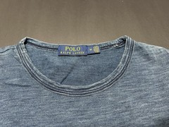 Polo Ralph Lauren Indigo Blue EMBROIDERD MARINE ACADEMY PRL Tee Shirt Men M
