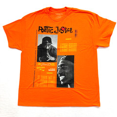 Tupac Shakur Poetic Justice Men’s T-Shirt Design Orange Brand New Hip Hop S-3XL