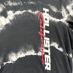 Hollister Tie-Dye Logo T-Shirt Black and White Size XL – Retro Hippie Style NWT