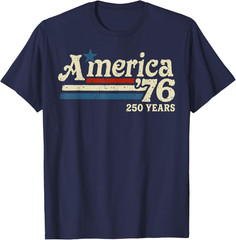 America 76 Retro 250 Years 1776 2026 250th Anniversary USA T-Shirt