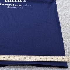 Gildan Mens Large Drinking Shirt Graphic Tee Navy (see photo for flaw)