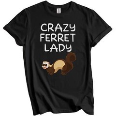 Crazy Ferret Lady Funny Ferret Owner T-Shirt – Gift for Ferret Owner