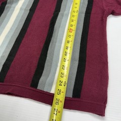 CKC Classics Kennington Mens 1/4 Zip Vertical Stripe Short Sleeve Knit Polo M