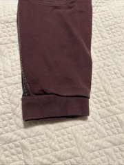 KUHL Shirt Mens Large Burgundy Red Gray Long Sleeve Organic Cotton Crewneck Tee