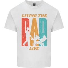 Fathers Day Living the Dad Life Twins Funny Mens Light Cotton T-Shirt