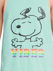 Snoopy Men’s Pride Graphic Tank Top Caribbean Aqua XL