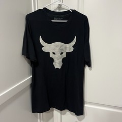 Under Armour Project Rock Shirt Mens XL Brahma Bull Graphic Tee 1326848 Cotton