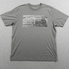 Travis Mathew T-Shirt Mens XL Crew Neck Graphic Print Tee Gray Short Sleeve